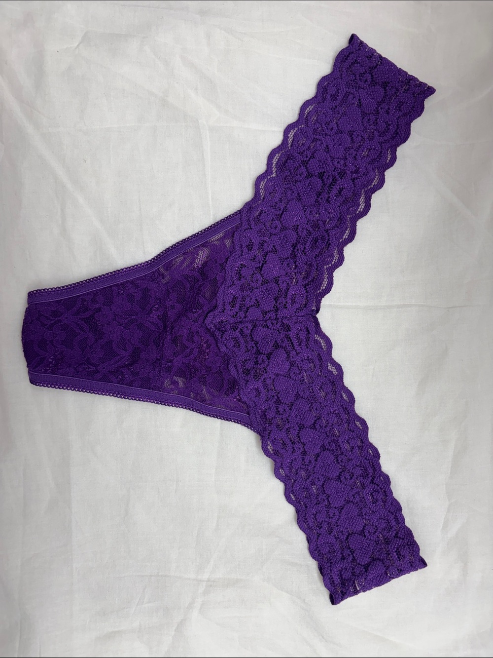 NWOT Blackheart Purple Lace Thong - Picture 2 of 4